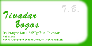 tivadar bogos business card